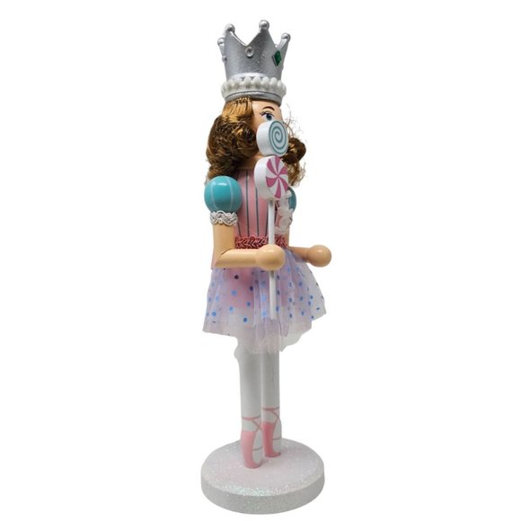 Pastel Fairy Princess Christmas Wood 14" Nutcracker - Picture 2 of 5